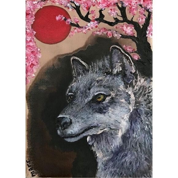 Color Print Wolf  - Picture 1 of 2